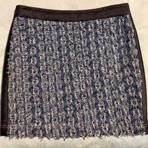 Derek Lam Textured Blue Mini Skirt